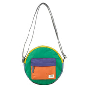 Roka Paddington B Small Creative Waste Colour Block Recycled Nylon Crossbody Bag - Green/Yellow/Orange