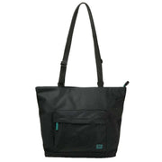 Roka Trafalgar B All Black Recycled Nylon Tote Bag - Black/Teal