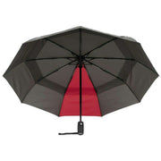 Roka Waterloo Recycled Nylon Umbrella - Graphite Grey/Cranberry Red