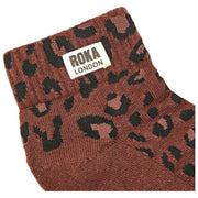 Roka Wembley Anke Socken – Mini Leopard Bio-Braun