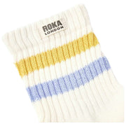 Roka Windowsr Stripe Crew Socken – Sommergelb/Distel