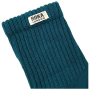 Roka Windsor Solid Crew Socken – Blaugrün