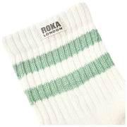 Roka Windsor Stripe Crew Socken – Matcha Green