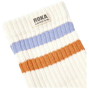 Roka Windsor Stripe Crew Socken – Distel/Gebranntes Orange