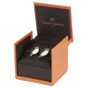 Simon Carter Darwin Bird of Prey Cufflinks - Gunmetal Grey/White