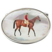 Simon Carter Stubbs Horse Manschettenknöpfe – Silber/Braun