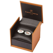 Simon Carter Stubbs Horse Manschettenknöpfe – Silber/Braun