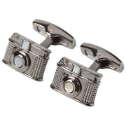 Simon Carter Vintage-Kamera-Manschettenknöpfe – Silber