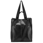 Smith and Canova Smooth Leather Tote Bag - Black