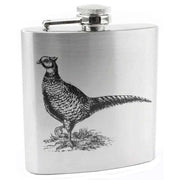 Sophos 6oz Pheasant Hip Flask - Silver