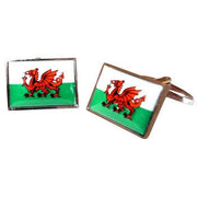 Sophos Welsh Dragon Cufflinks - White/Green/Red