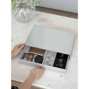 Stackers Supergroßer Make-up-Organizer mit Schubladen – Kieselgrau