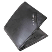 Ted Baker Prugs Embossed Corner Leather Bifold Coin Wallet - Black