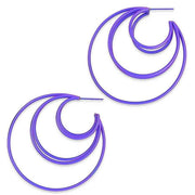 Ti2 Titanium Large Wire Fan Hoops - Purple