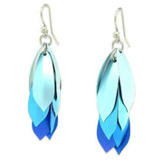 Ti2 Titanium Large Wolf Of The Woods Drop Earrings - Blue