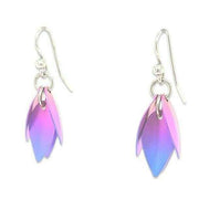 Ti2 Titanium Small Wild Orchid Drop Earrings - Pink