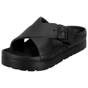 Totes SOLBOUNCE Bounce Cross Front Buckle Sandalen – Schwarz