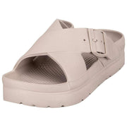 Totes SOLBOUNCE Bounce Cross Front Buckle Sandalen – Taupe Beige