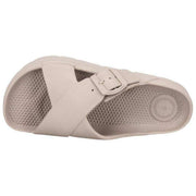 Totes SOLBOUNCE Bounce Cross Front Buckle Sandalen – Taupe Beige