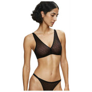 Triumph Signature transparenter BH ohne Bügel – Schwarz