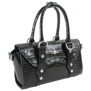 Vivienne Westwood Bettina Emboss Croc Mini Umhängetasche - Schwarz