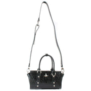 Vivienne Westwood Bettina Emboss Croc Mini Umhängetasche - Schwarz