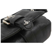 Vivienne Westwood Hazel-Schatztaschenanhänger/Schlüsselanhänger aus geschmeidigem Leder – Schwarz