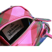 Vivienne Westwood Saffiano Printed Mini Yasmine Handbag - Candy Tartan Pink