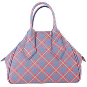 Vivienne Westwood Yasmin Saffiano Printed Tartan Small Bag - Blue/Orange