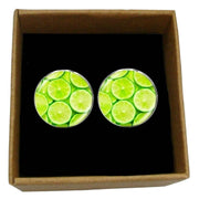 Bassin and Brown Lime Fruit Cufflinks - Green