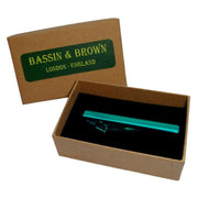 Bassin and Brown Plain Metallic Tie Bar - Green