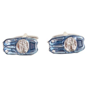 David Van Hagen Classic Car Cufflinks - Blue