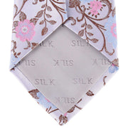 David Van Hagen Floral Tie - Pale Lilac