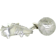 David Van Hagen Football Boot Cufflinks - Silver