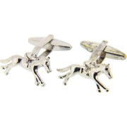 David Van Hagen Horse and Jockey Country Cufflinks - Silver