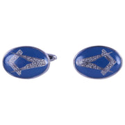 David Van Hagen Masonic Cufflinks - Blue/Silver