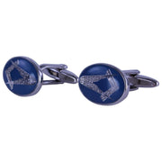 David Van Hagen Masonic Cufflinks - Blue/Silver