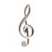 David Van Hagen Music Note Tie Tac - Silver