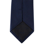 David Van Hagen Ribbed Squares Pin Dot Tie - Navy