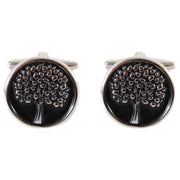 David Van Hagen Tree Cufflinks - Black