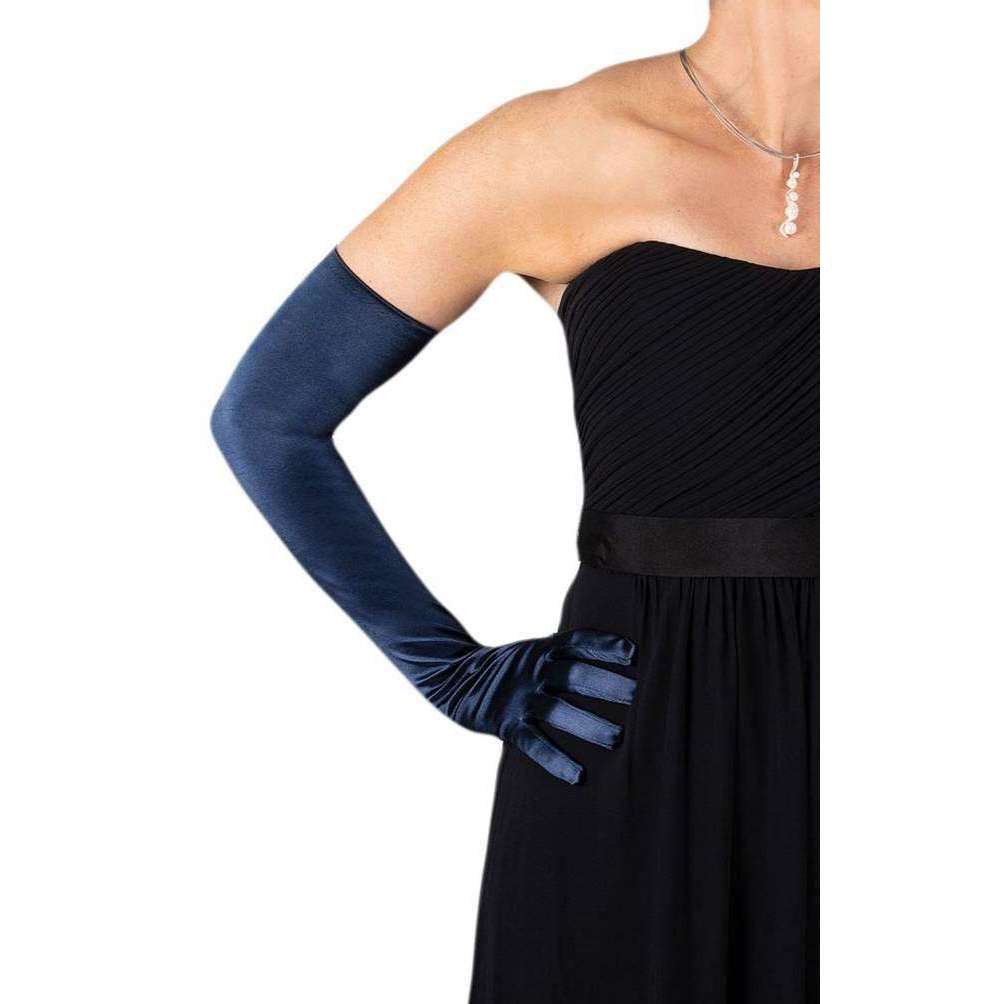 Dents Lange satin -schulterlange Abendhandschuhe
