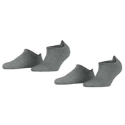 Esprit Active Basic 2 Pack Sneaker Socks - Light Grey Mel