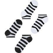 Esprit Mesh Stripe 2 Pack Sneaker Socks - White
