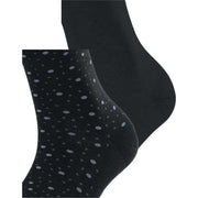 Esprit Playful Dot 2 Pack Socks - Black
