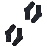 Esprit Playful Dot 2 Pack Socks - Black