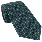 Michelsons of London Diamond Geometric Silk Tie - Teal