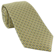 Michelsons of London Diamond Geometric Silk Tie - Yellow