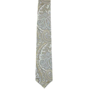 Michelsons of London Luxury Paisley Silk Tie - Taupe