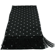 Michelsons of London Polka Dot Narrow Silk Scarf - Black