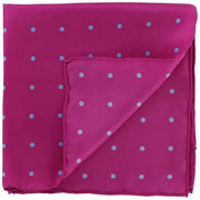 Michelsons of London Spotted Handkerchief - Pink/Light Blue